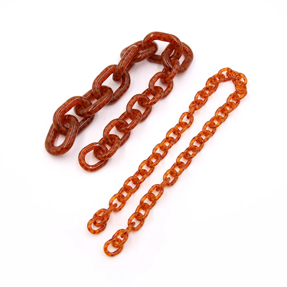 Amber Tortoise Shell Acetaatplaat Dubbele keten
