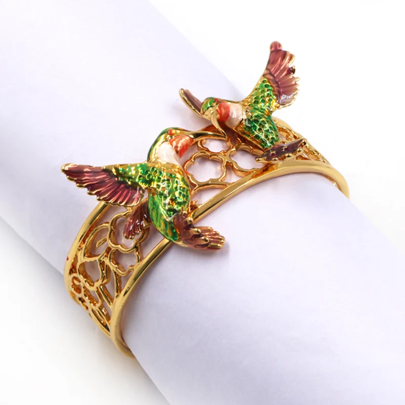 Gold vergulde emailvliegvogels armband