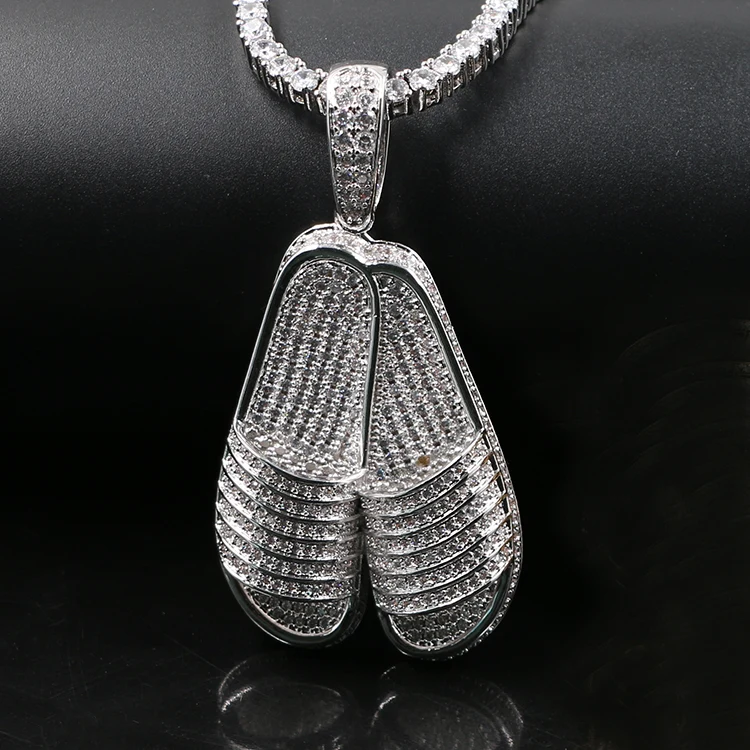 Slippers hiphopstijl zirkoon hanger