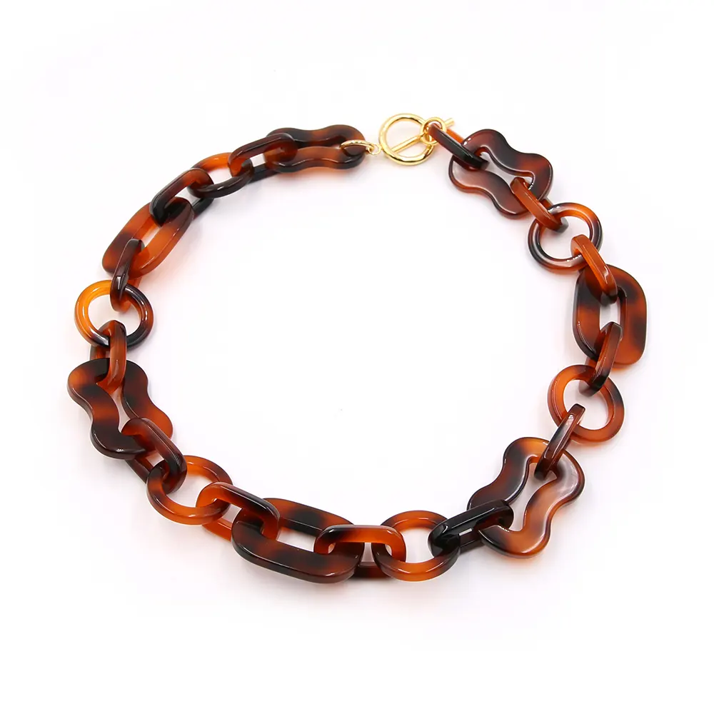Vintage-stijl acetaattas ketting
